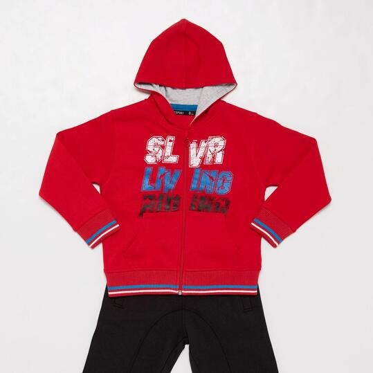 Chándal Capucha SILVER Rojo Negro (2-8)