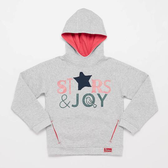 Sudadera Capucha SILVER BLUE STAR Gris Niña (2-8)
