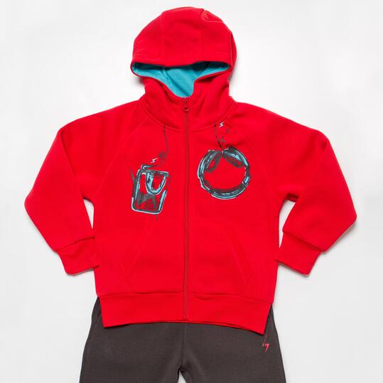 Chándal Capucha UP BASIC Rojo Niño (10-16)