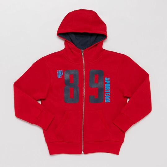 Sudadera Capucha UP BASIC Rojo Marino (2-8)