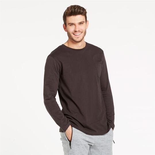 Camiseta Manga Larga UP BASIC Gris Hombre