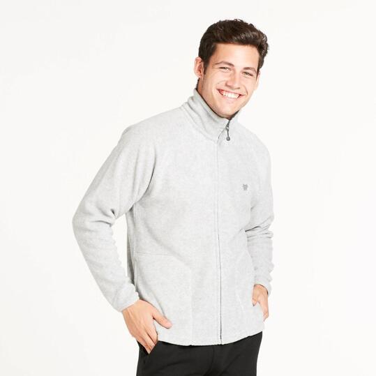 Polar Cremallera UP BASIC Gris Claro Hombre