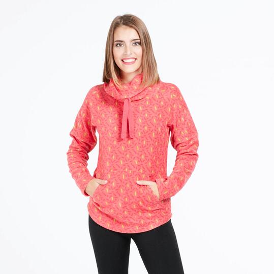 Forro Polar Cuello UP BASIC Estampado Fresa Mujer