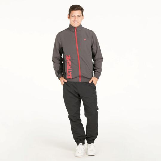 Chándal Microfibra UP BASIC Gris Negro Hombre