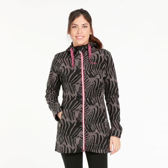 Forro Polar BORIKEN Estampado Negro Gris Mujer