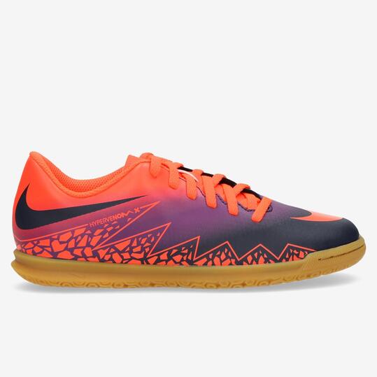 NIKE NEYMAR HYPERVENOM PHADE II Botas Fútbol Sala Naranja Negro Niño (33-35)
