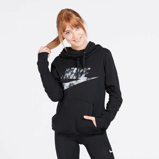 nike sudadera negra mujer