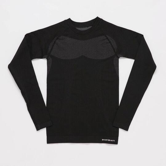 Camiseta Interior BORIKEN Sin Costuras Negro Niño (10-16)
