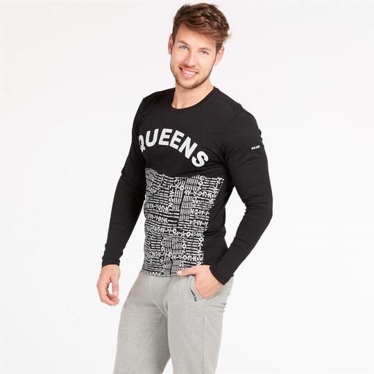 Camiseta Manga Larga SILVER SAGRA Negro Hombre