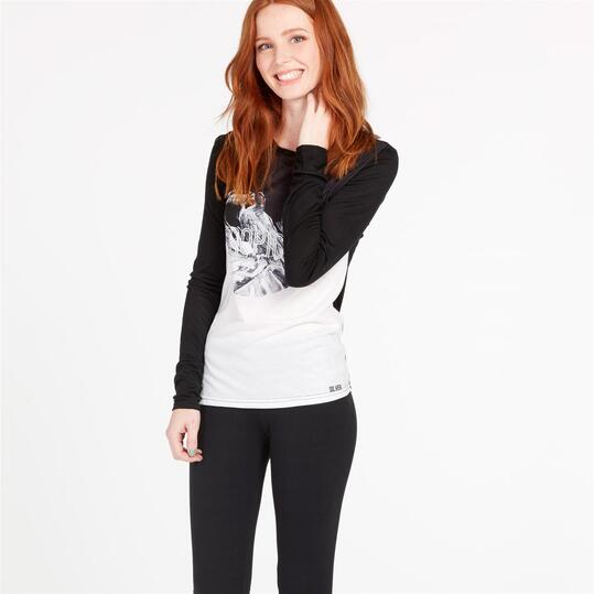 Camiseta SILVER ALMOROX Negro Blanco Mujer