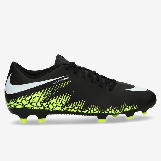 NIKE HIPERVENOM PHADE III Botas Fútbol Tacos Negro Verde Hombre