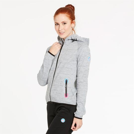 Sudadera Capucha SILVER TECH Gris Mujer