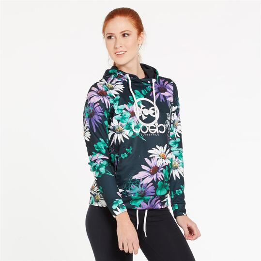 Sudadera Capucha SILVER TECH Estampada Mujer