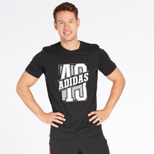 ADIDAS Camiseta Manga Corta Negro Hombre