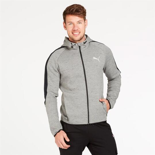 PUMA EVOSTRIPE Sudadera Capucha Gris Hombre