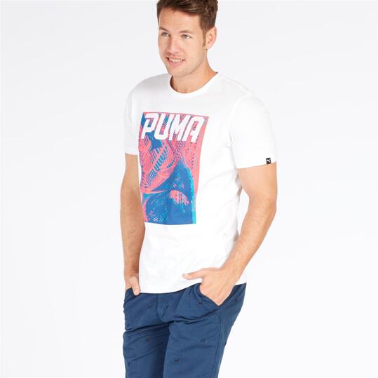 PUMA EXPLOSIVE Camiseta Manga Corta Blanca Hombre