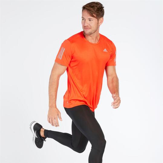ADIDAS TEE Camiseta Running Naranja Hombre
