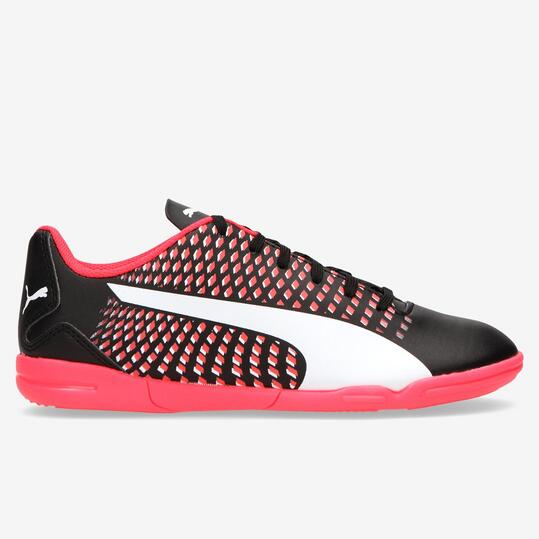 PUMA ADRENO III Zapatilla Fútbol Sala Negro Coral Niño (36-39)