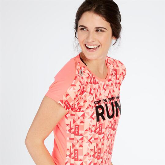 Camiseta Running IPSO EXPERIENCE Coral Mujer