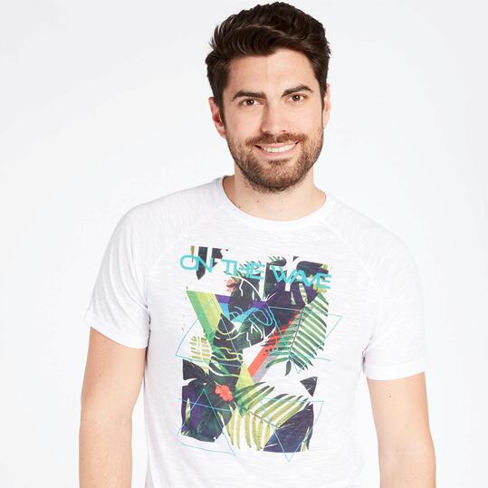 Camiseta Blanca Silver Tropic Hombre