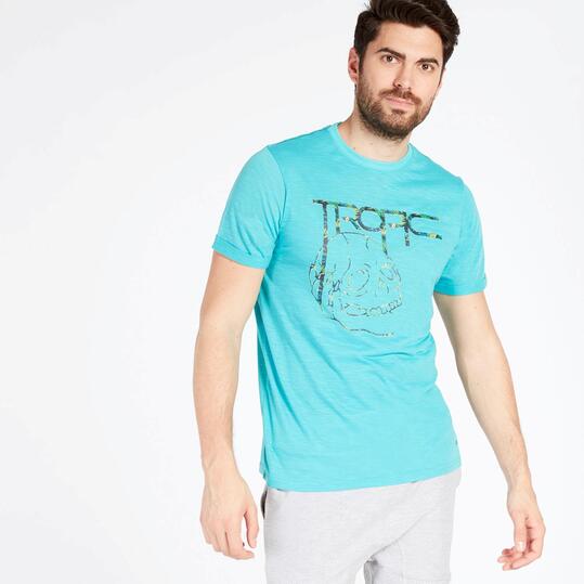Camiseta Manga Corta Silver Tropic Turquesa Hombre