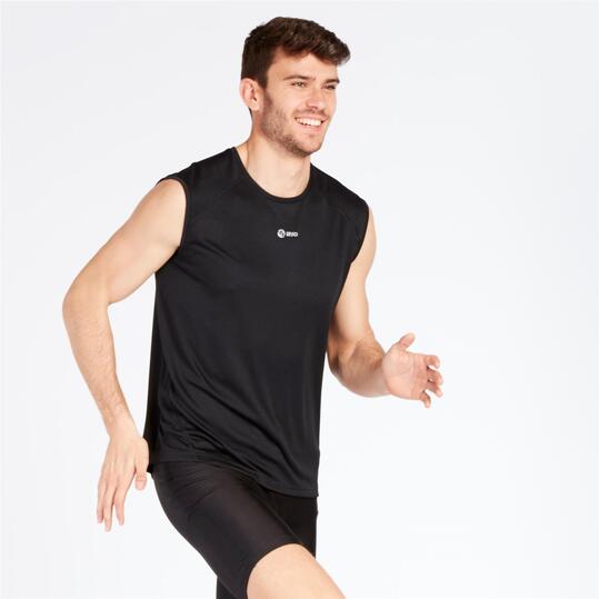 Camiseta Running Sin Mangas IPSO Negro Hombre