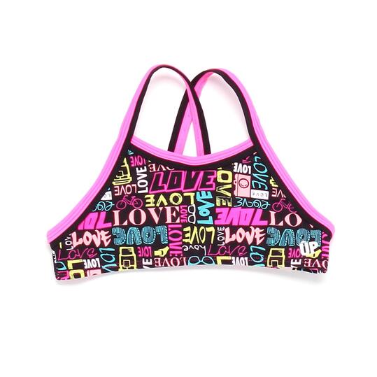 Top Bikini Halter UP STAMPS Letras Niña (10-16)
