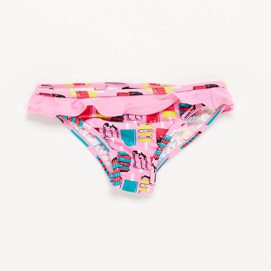 Braguita Bikini Volantes Niña Rosa Multicolor Up (2-8)