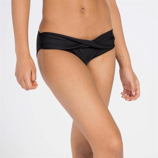 Braga Bikini Cintura Cruzada Negra UP STAMPS
