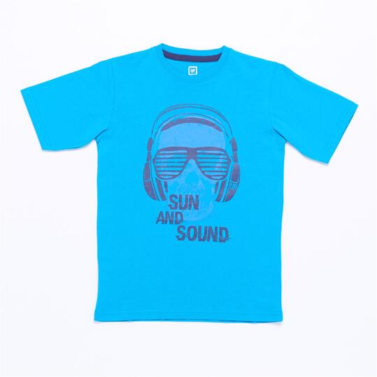 Camiseta UP STAMPS Azul Niño (10-16)