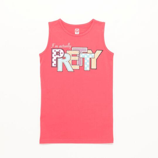 Camiseta Sin Mangas Up Stamps Rojo Fresa Niña (10-16)