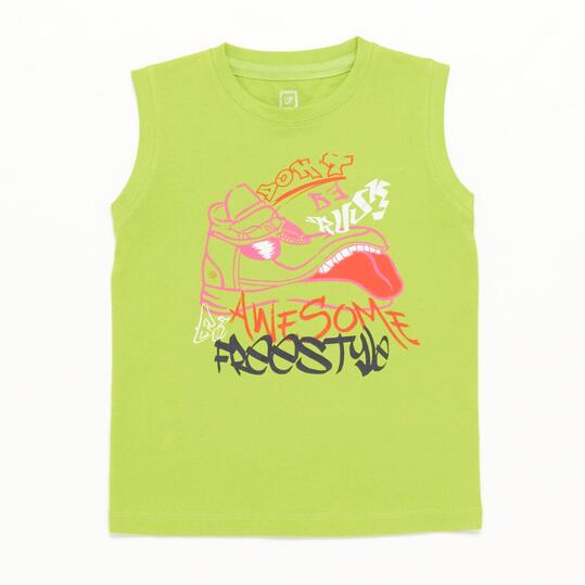 Camiseta Sin Mangas Pistacho Niño Up
