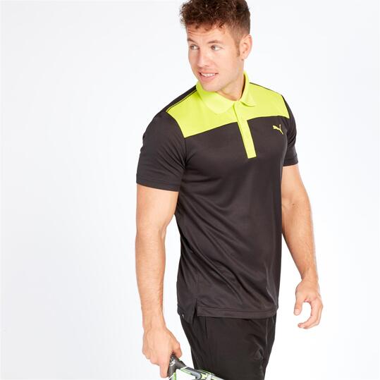 PUMA Polo Pádel Tenis Negro Lima Hombre