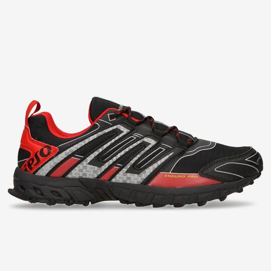 Zapatillas Trail IPSO Negro Rojo Hombre