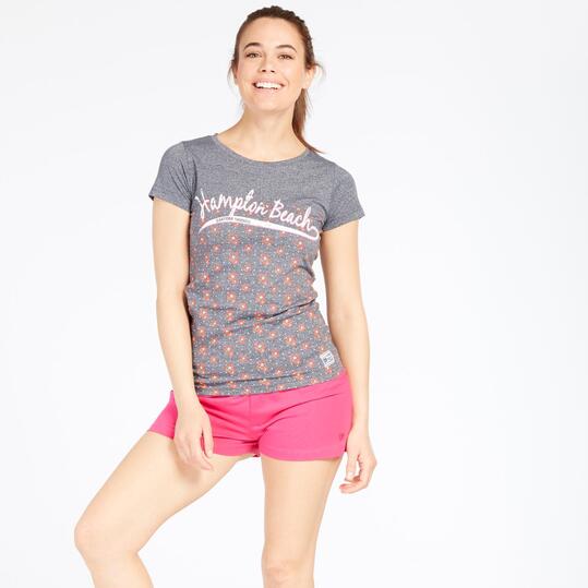 Camiseta EstampadaTRUNK&ROOTS Gris Mujer
