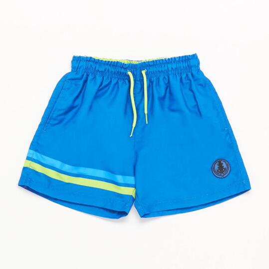 Bañador Corto SILVER Azul Rayas Niño (10-16)