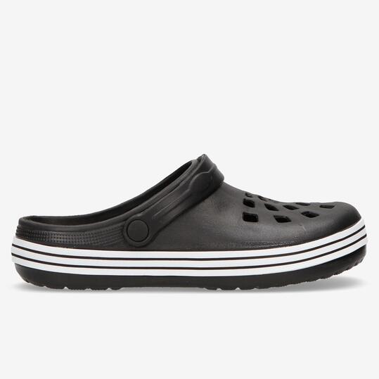 Zueco Negro Blanco Hombre Silver
