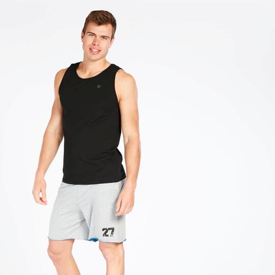 Camiseta Tirante Ancho UP BASIC Negra Hombre