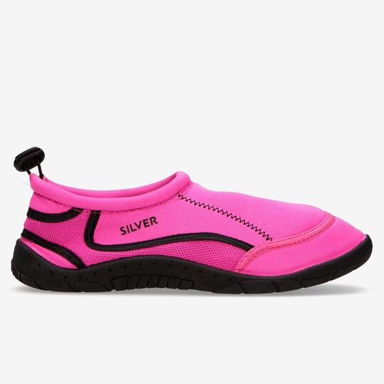 Escarpines Neopreno Fucsia Negro Mujer Silver