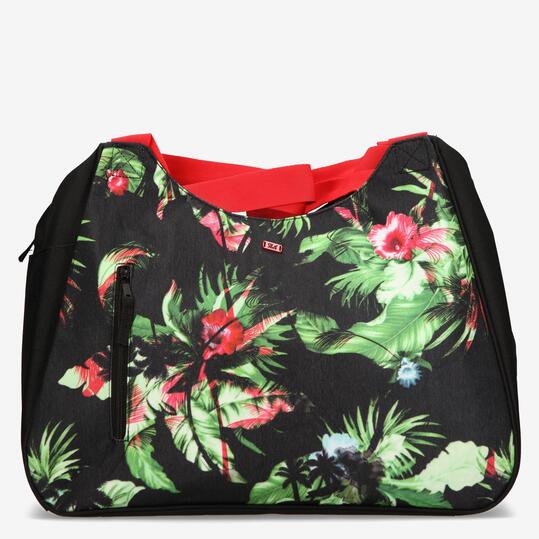 Bolso Playa Fucsia Negro Silver