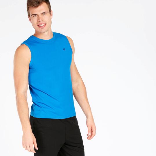 Camiseta Sin Mangas UP BASIC Azul Hombre