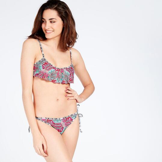 Bikini Bandeau Volante Silver