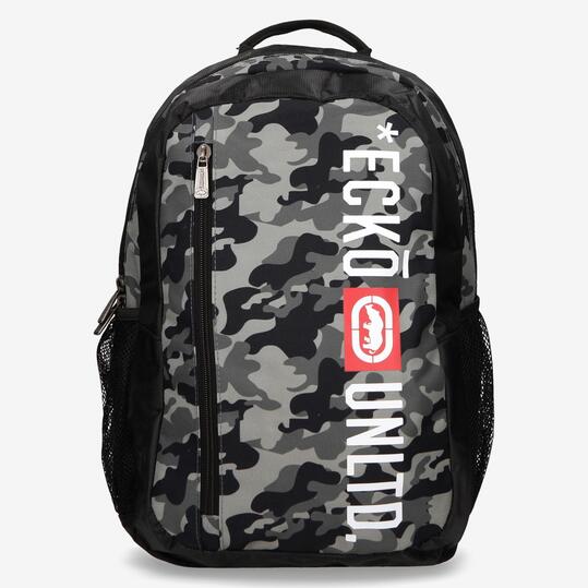 ECKO Mochila Estampado Camuflaje Gris