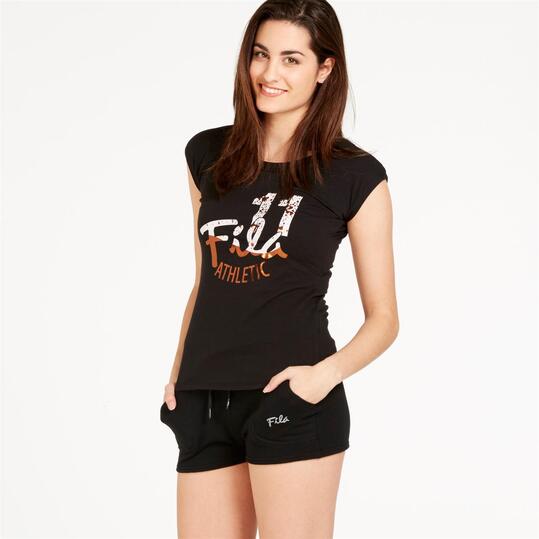FILA CAMILA Camiseta Negra Mujer