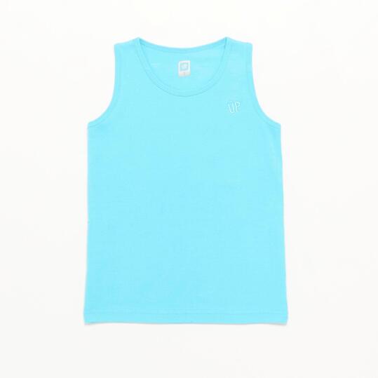 Camiseta Tirante Ancho Up Basic Celeste Niño (2-8)