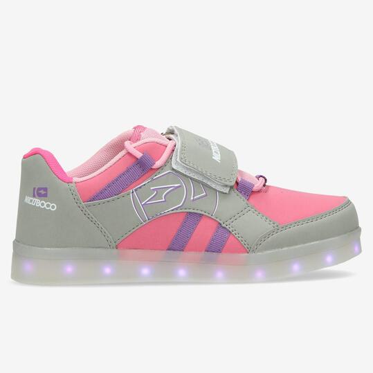 Zapatillas Patín Luces Nicoboco Rosa Niña (36-38)