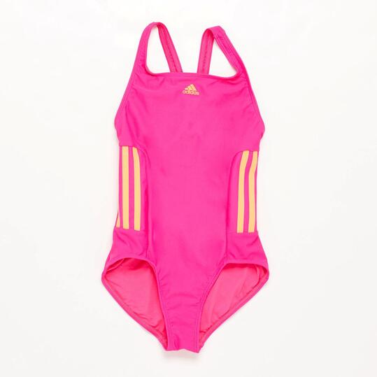 Bañador Natación Niña Adidas Fucsia Naranja