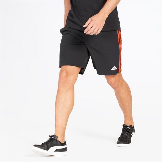 ADIDAS Pantalón Corto Negro Naranja Hombre