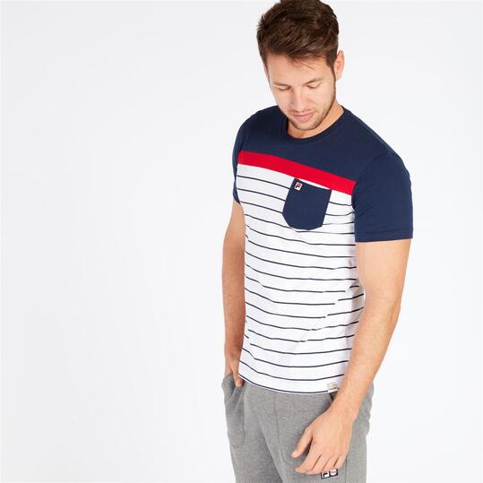 FILA DEGRAVES Camiseta Marino Blanco Hombre