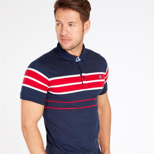 FILA KINGS Polo Marino Rojo Hombre